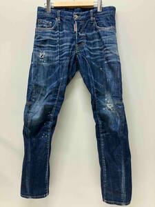 DSQUARED2 ディースクエアード ジーンズ デニム tidy biker jeans ペンキ/ダメージ加工 サイズ44 インディゴ メンズ通年