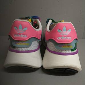 adidas ORIGINAL CHOIGO アディダス レディース 24cm スニーカー 靴 FX6237 ホワイト ピンク パープル オリジナルス シカゴ 派手 安いの画像3