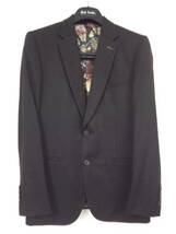 Paul Smith ポールスミス Suits Paul Smith SOHO シルク ウール テーラード スラックス 裏地花柄 ストライプ シングルスーツ PL-ST-75399_画像1