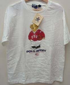 RALPH LAUREN Tシャツ/ロンT ラルフローレン /半袖 Tシャツ/90s POLO BEAR / Lサイズ /カラー ホワイト /未使用品