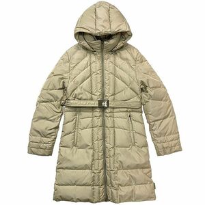 モンクレール ダウンコート ベージュ 49328 クリーニング済み アウター XS ダウン フェザー 中古 MONCLER