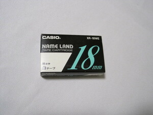 CASIO カシオ　name LAND ネームランド　黒文字白テープ　18mm