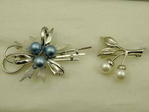  pearl * pearl fashion brooch 2 kind approximately 15g present condition goods selling out 