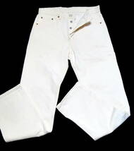 90's リーバイス 501 Made in U..S.A.Levi's 501-0651 難有 33×34 White Denim デッドストック 送料込_画像7