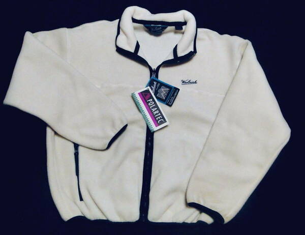90's WoolRich ポーラッテック300 フリースジャケット ウールリッチ SIZE-L OFF WHITE Made in Japan デッドストック・送料込 