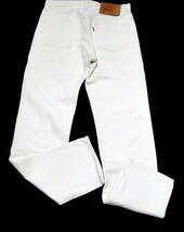 90's リーバイス 501 Made in U..S.A.Levi's 501-0651 難有 33×34 White Denim デッドストック 送料込_画像4