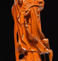 仏教美術 木彫仏像 精密細工 木彫り　花梨木 天然木 置物 観音菩薩像 仏像 高さ50cm_画像6