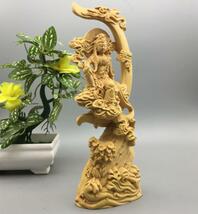 極上の木彫 仏教美術 精密彫刻 仏像 手彫り 極上品 水月観音_画像2