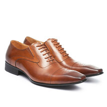 秋物 メンズシューズ ビジネスシューズ 紳士靴 メンズ靴 通勤靴　男性 PUレザー ブラウン サイズ選択可_画像1