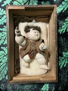 江戸時代 人形 御所人形 共箱 古美術 金太郎 置物 床飾 共箱付 伝統工芸 古美術品