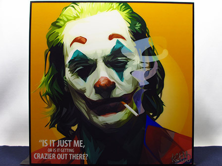 [Nouveau n° 103] Panneau Pop Art Joker Arthur Fleck Film, Ouvrages d'art, Peinture, Portraits