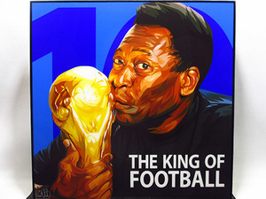 Art hand Auction 【新品 No 658】ポップアートパネル ペレ サッカーの王様, 美術品, 絵画, 人物画