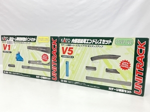 KATO Nゲージ 20-864 / 20-860 島式ホーム用待避線電動ポイントセット UNITRACK V1 V5 2点セット まとめ 中古 Z8310722