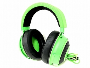 Razer Kraken Green ゲーミングヘッドセット アナログ接続 ヘッドフォン 音教機材 クラーケン レイザー 中古 O8194492