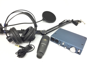PreSonus AudioBox iTwo オーディオインターフェース M7 HD7 2X32 OHMS マイク ヘッドフォンセット 音響機材 中古 G8314032
