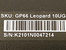 MSI GP66 Leopard 10UG i7-10750H 16GB SSD 512GB RTX 3070 Laptop 15.6型 win11 ノートパソコン PC 中古 M8231219_画像9