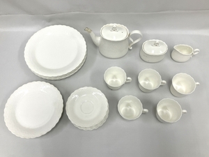 NARUMI BONE CHINA ナルミ シルキーホワイト 皿 カップ ソーサー 食器 セット 中古 M8326507