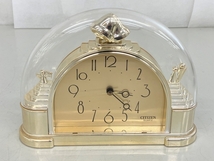 【1円】CITIZEN QUARTZ クオーツ 置き時計 ゴールド インテリア アンティーク ジャンク K8237491_画像1