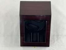 メーカー不明 黒色 ワインディングマシーン 2本巻き 高級木製 静音設計 上げ機 機械式 時計自動巻き 中古 N8334335_画像4