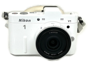 Nikon 1 V1 ミラーレス一眼カメラ レンズキット ホワイト 訳あり T8308894