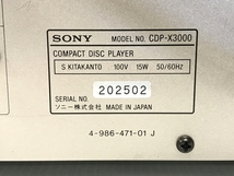 SONY CDP-X3000 CD プレーヤー オーディオ 音響 機器 ジャンク F8322795_画像10