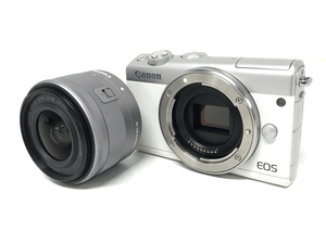 Canon EOS M100 EF-M 15-45mm 3.5-6.3 IS STM ミラーレス カメラ レンズ セット 撮影 趣味 中古 F8328112