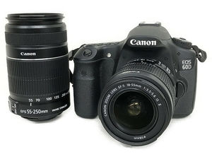 Canon EOS 60D デジタル一眼レフカメラ EF-S 18-55mm EF-S 55-250mm ダブルズームキット 中古 訳あり T8321436