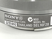 SONY ソニー SEL16F28 16mm F2.8 Eマウント カメラ 薄型広角 レンズ 中古 Y8380628_画像4