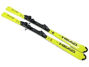 【引取限定】HEAD e-SL RD WORLDCUP REBELS 165cm スキー板 ヘッド イエロー 中古 直 W8388496