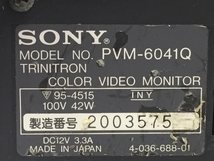 SONY PVM-6041Q プロフェッショナル モニター 6型 トリニトロンカラー ビデオピクチャー ソニー ジャンク G8366269_画像9