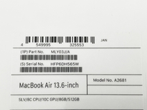 Apple MacBook Air MLY03J/A A2681 13.6型 8GB SSD 512GB 未使用 O8269588_画像3