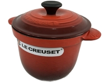 LE CREUSET ココットエヴリィ 18 チェリーレッド 内フタ付き ル クルーゼ 中古 美品 N8383678_画像1