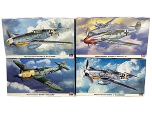 Hasegawa 09760 09401 09417 09363 4点セット メッサーシュミット Bf109F Bf109G-6 Bf109K-4 Bf109G-6 プラモデル 中古 未組立 W8405033