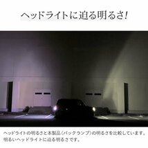 HID屋 T16 T20 S25 LED バックランプ 3000lm ホワイト 6500K ヒートセンサー搭載 広範囲照射 無極性 2個セット 送料無料_画像5