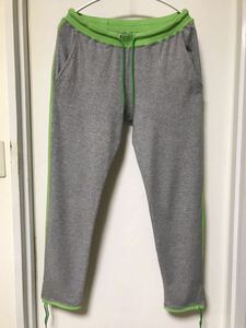 ◆【人気】cloudy cloudy クラウディ クラウディ/ sweat pants スウェットパンツgrey × yellow green Msize