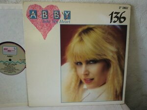 (US)【何点でも同送料 LP/レコード】【87年オリジナル】ABBY / Take My Heart 12inch NIGHT WAVE RECORDS NWO9215 Hi-NRG,ハイエナジー