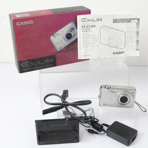 【説明書・充電器付き】CASIO EXILIM EX-Z1200 デジタルカメラ 箱有 コンパクト 軽量 初心者 趣味 娯楽 練習 撮影 思い出 003FMER51