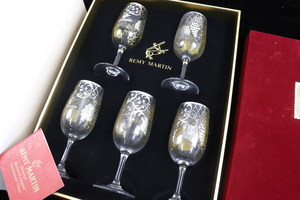 Baccarat バカラ レミーマルタン コニサーグラス ５客セット 箱付き REMY MARTIN 当選 グラス 銀彩 035FODN58