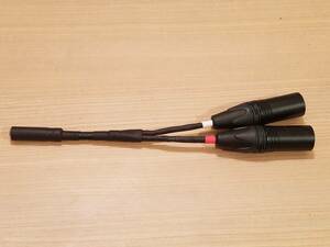 * MOGAMI 2549 XLR2 male - stereo Mini plug 3.5mm female conversion cable 25cm Y cable gilding NYS240L NC3MXX-B brand - length modification possible 
