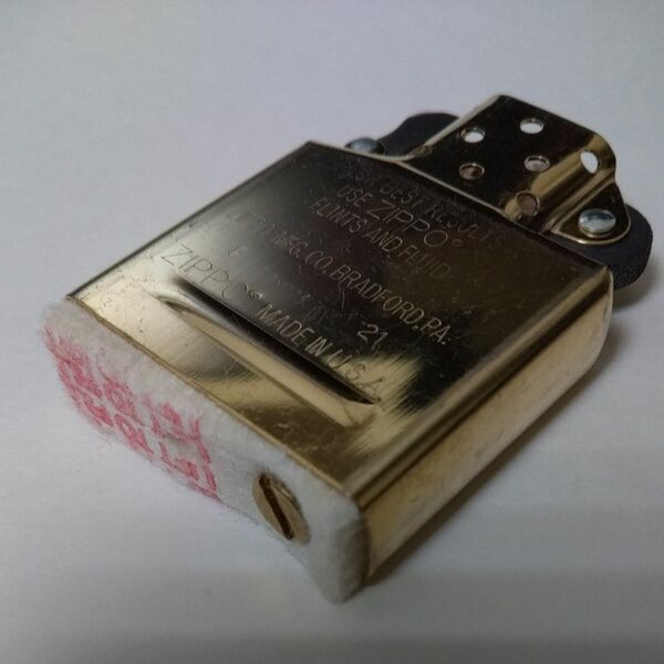 ZIPPO GOLD INSIDE UNIT REGULAR SIZE インサイドユニット 純正ゴールドインナー