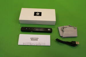AMERTEER レーザーポインター PPTスライド用リモート ワイヤレス プレゼンター USB充電式 リモートコントロール 