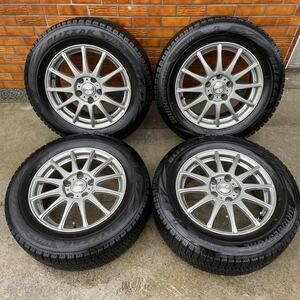 スタッドレス バリ溝 BRIDGESTONE VRX2 7〜８部山 215/60R16 114.3 5穴 16インチ6.5jj +38 WEDS 製造年2021年48週 ravrion LUMIERE CX-3等