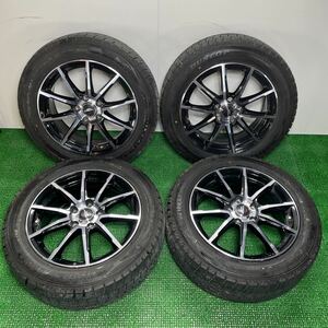 バリ溝 スタッドレス 17インチ7J+53PCD114.3ダンロップ ウィンターマックス 215/55R17 ホイールSCHNEDER TECH製造2018年