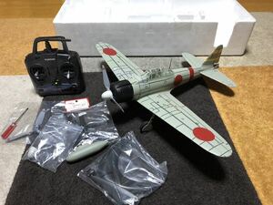 京商　RC　小型電動スケール機　エアリウム　零戦21型　メカ付き　プロポセット　バッテリー附属　即フライト可能　中古動作品