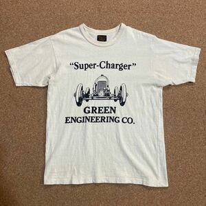 [美品]FREEWHEELERS/“SUPER-CHARGER 半袖Tシャツ(38) (検 マッコイ warehouse gradhand ダブルダイアモンド)