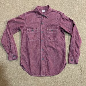 [美品]FREEWHEELERS/“FLATTIES SPEED ENGINEERING”BAKE HEAD長袖シャツ(15) (検 マッコイ warehouse gradhand ダブルダイアモンド)