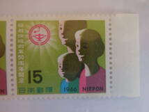 【11-18記念切手】簡易保険創業50年記念　(15円×5枚) 1966_画像2