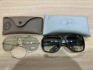 【JV5427】Chrisian Dior Ray-Ban サングラスセット アンティーク コレクション アウトドア 掘り出し物 保管品 現状品 ケース付き