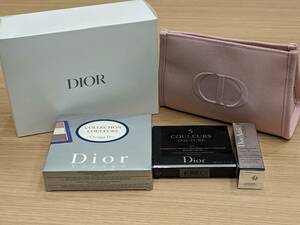 【DOM-1314a】Dior ディオール 未使用 コスメ セット アイシャドウ リップ グロウ オイル リップカラー マホガニー ポーチ 保管品 限定