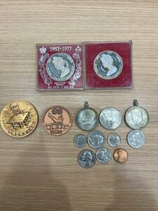 【JV5349】エリザベス女王 SOUVENIR MEDAL SILVER JUBILEE 1952・1977 記念硬貨 リバティーコイン コレクション ビンテージ 記念コイン